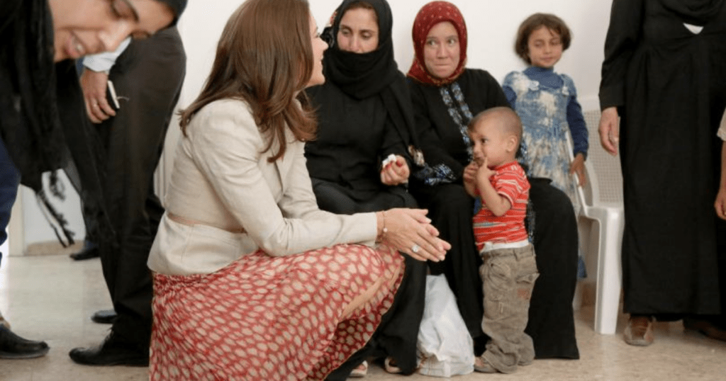 Kronprinsessen på besøg i Kvindecenter i Jordan med Dansk Flygtningehjælp